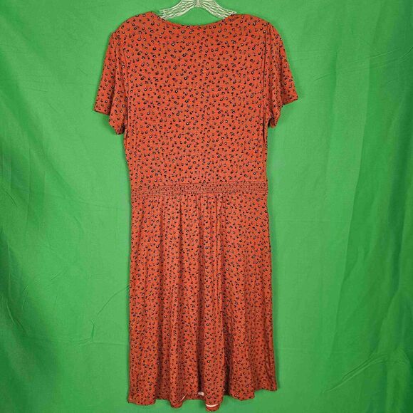 NWT Boden Womens Rust Brown Floral Day Dress 8R 8 Regular - Picture 2 of 5